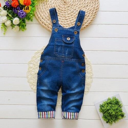 Bibicola baby boys Denim Overalls infants bib pants jeans clothes bebe denim jumpsuits kids Suspenders Pants