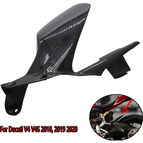 FOR Ducati Panigale V4 V4S Motorcycle Carbon Fiber Rear Fender Splash Guard 2018 2019 2020