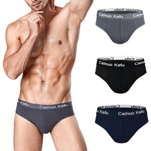 Mens Soft Briefs Splicing Solid Color Underpants Soft Breathable Knickers Sexy Plus Size 5XL Underwear calzoncillos hombre d4