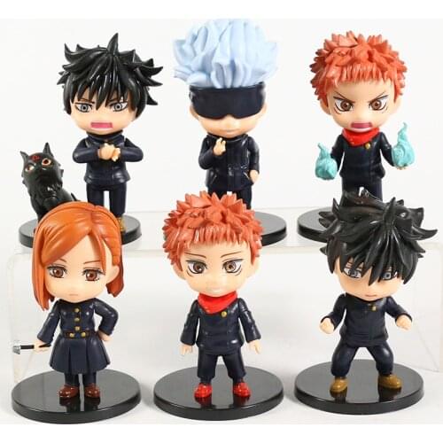 Jujutsu Kaisen Itadori Yuji Fushiguro Megumi Kugisaki Nobara Gojo Satoru Ryomen Sukuna PVC Figures Toys Desktop Dolls 6pcs/set