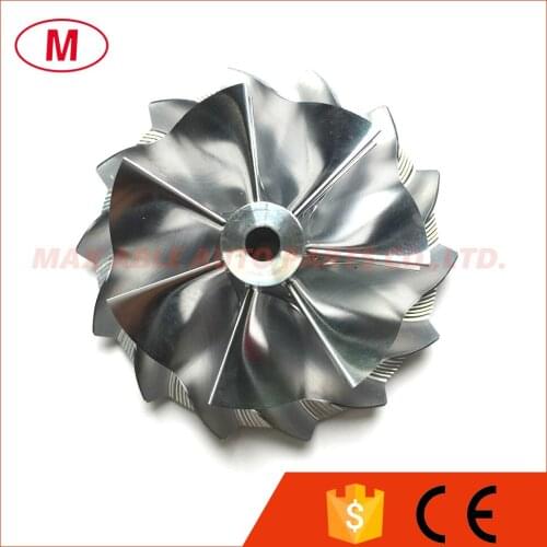 K04 5306-123-2006 44.92/56.08mm 7+7 blades Forward Turbo Aluminum 2618/Milling/Turbo Billet Compressor wheel for 5304-970-0033