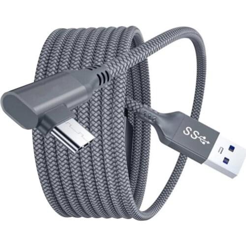 Link Braided 5m USB3.2 Elbow Cable Accessories Data Cable For Data Transmission High Speed Charging For Oculus Quest 2