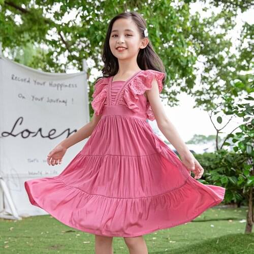 Girls Lace Dress Kids Pleated Dress for Girls Princess Vestido Girls Birthday Party Dress Children Summer Dresses Kids Clothes