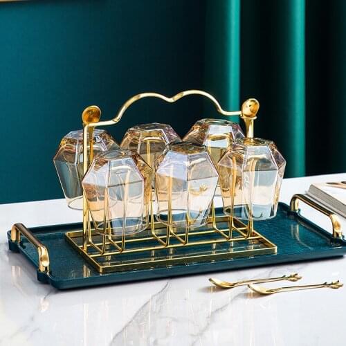 Light luxury cup holder Household cup holder water cup cup glass storage tray rack drain rack upside down storage rack