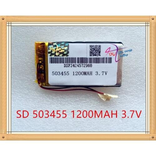 Liter energy battery 3.7V lithium polymer battery 503455 1200MAH MP4 MP5 GPS navigator PSP game machine