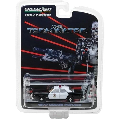 GreenLight cars 1/64 1977 Dodge Monaco Police Car Hollywood series collection version of the car model toy gift