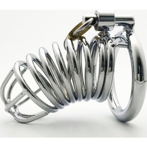 Metal Cock Rings Penis Cage Male Chastity Lock Cbt Bondage BDSM Sex Toys For Men Chastity Device CB6000 Adult Products