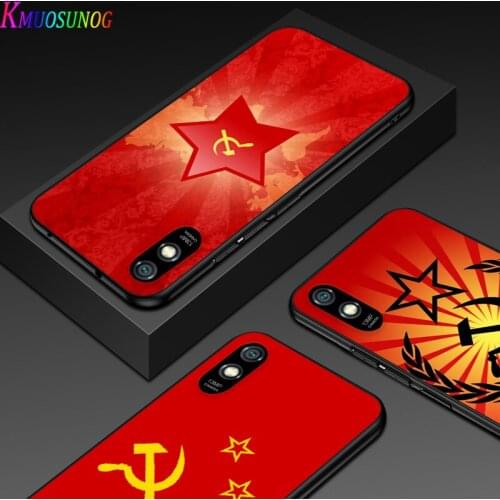 Soviet Union USSR Flag for Xiaomi Redmi 10X Pro 9C 9A 9T 9 GO K40 K30 Ultra K20 8 7 S2 6 5 4X Pro Soft Black Phone Case