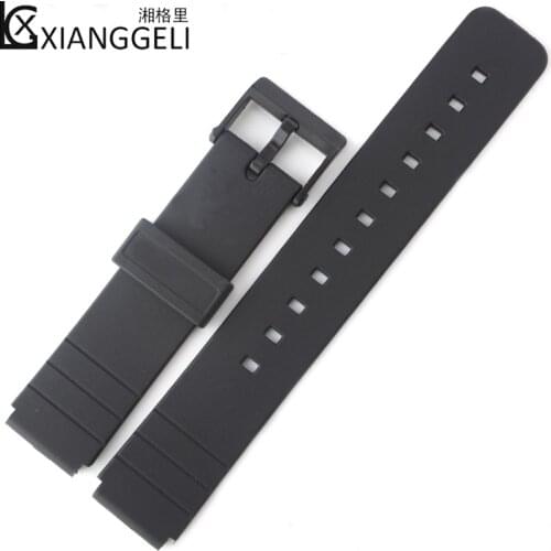 Watch Accessories for Casio Watch strap MQ-24/MQ-58/104/76/71/98 Black Resin Tape Mens CASIO Outdoor Sports Strap
