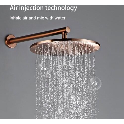 Only Shower Head Brass Bathroom Accessories Matt Black Polished Rose Gold Brushed Chrome Round Home Improvement Replacement Part