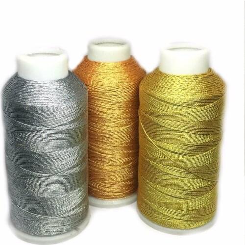 ZERZEEMOOY Silver/Gold/Copper color 0.5mm 6 strands metallic yarn string round cord hang tag ties zakka cord JYS171213