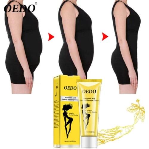 OEDO Hyaluronic Acid Ginseng Slimming Cream Reduce Cellulite Lose Weight Burning Fat Slimming Cream Health Care Burning Creams