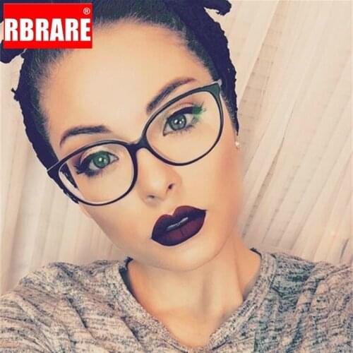 RBRARE 2021 Blue Light Glasses Frame Women Retro Cat Eye Glasses Clear Lens Spectacle Frame Eyewear Optical Frames Eyeglasses