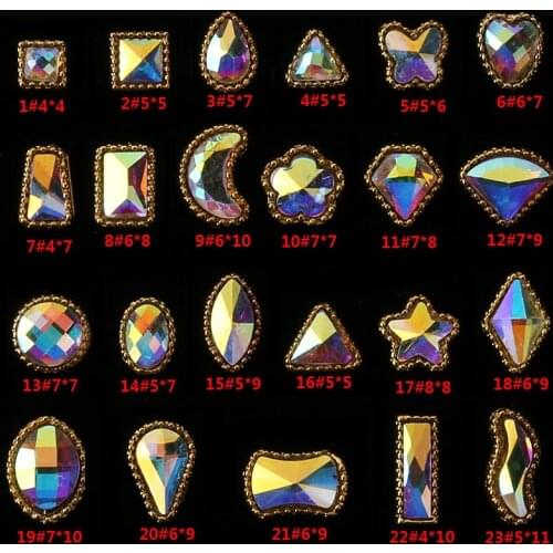 Factory Wholesales 10pcs Horse Eye Star Rhinestone Metal Nail Art Designs Crystal ab Rhinestones Nailart 3D gel Nail Decoration