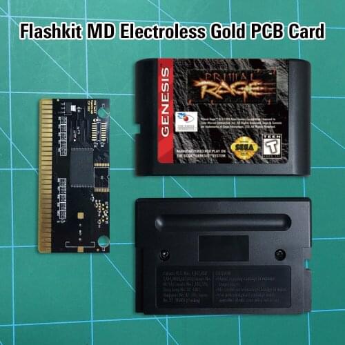 Primal Rage - Flashkit MD Electroless Gold PCB Card 16 bit MD Games Cartridge For MegaDrive Genesis console