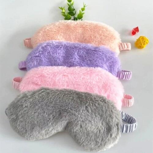 Rabbit Plush Sleeping Mask Eyepatch Cartoon Nap Eye Shade Blindfold Super Soft Plush Eye Masks Silk Love Cloud Eye Cover
