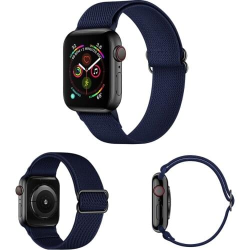 Sport Nylon Elastic Wristband For Apple Watch Band 38mm 42mm 40mm 44mm iWatch Strap Series 1 2 3 4 5 6 SE Bracelet