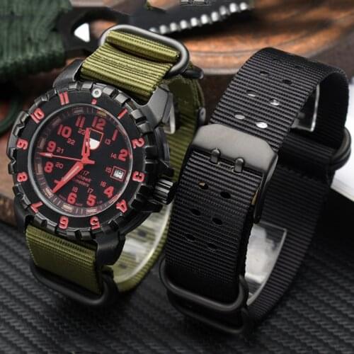 Nylon watch strap perlon watchbands 22mm 23mm for luminox 3051 3150 watch band waterproof sport men‘’s wristwatches band