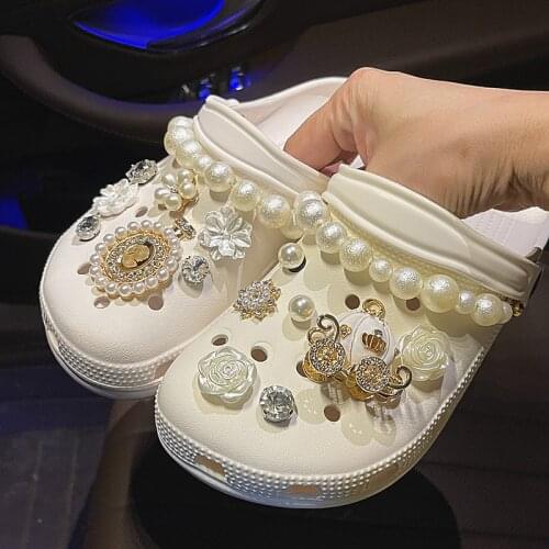 Luxury Charms for Crocs DIY Vintage Shoe Charms Designer High Quality Fashion JIBZ Clogs Elegant Shoe Accessories for Women