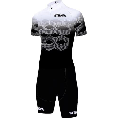 Strava One Piece Skinsuit Set Maglia Uomo Maillot Hombre Cycling Jersey Bretele Equipamento 자전거의류 Roupa Ciclismo Masculino