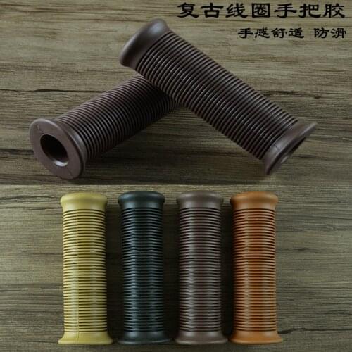 2Pcs Universal Motorcycle Black Handlebar Hand Grips Cafe Racer Bubber Clubman Custom for CG
