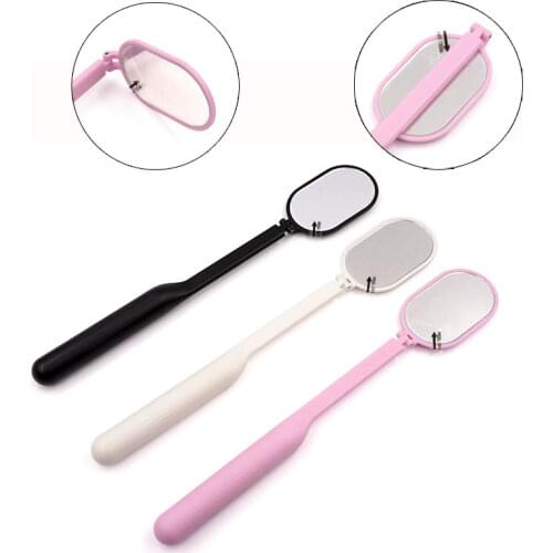 Magnifying Checking Eyelash Extension Grafting Mirror Acrylic Handle Plastic Mouth Oral Teeth Care Eyelashes Makeup Tool