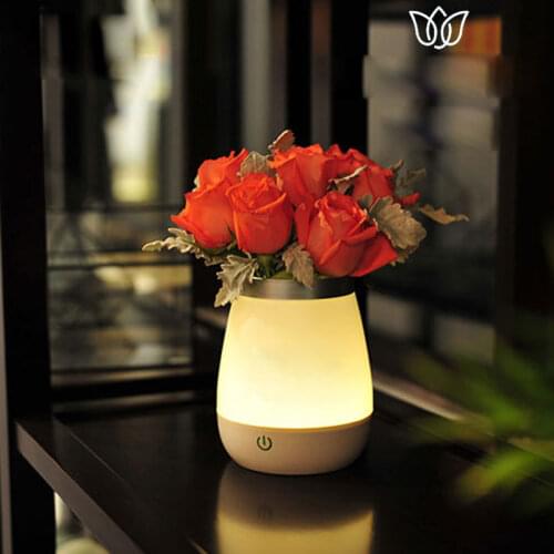 Vase Bar Table Lamps Bedroom Led Night Lights Modern Flower Holder Desk Lamp Home Restaurant Living Room Bedside Light Fixtures