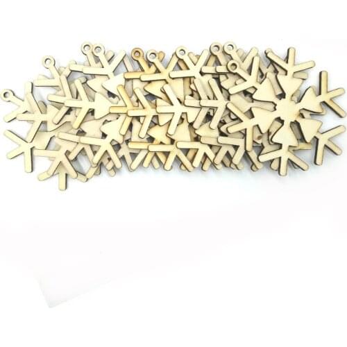 10pcs 90*81 cm Merry Christmas Tree Hanging White Snowflake Ornaments Decoration Christmas Holiday Party Home Decor (Wood Color)