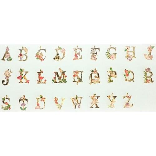 26 Letters Initial A-Z Alphabet Charms Pendant Garden Fairy Tale Jewelry Making Beads Charms