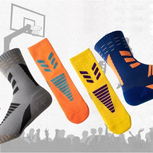 3 Pairs/set Autumn Winter Mens Sports Socks Breathable sweat-absorbent towel bottom compression socks Basketball Football MTB