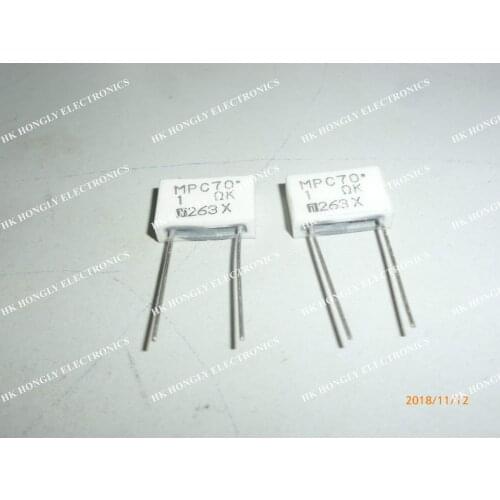 30PCS MPC70-1ΩK MPC70-1R0K 1R 2W Cement Resistor