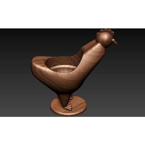 3D model for cnc or 3D printers in STL file format Chicken egg cup Kitchen tools