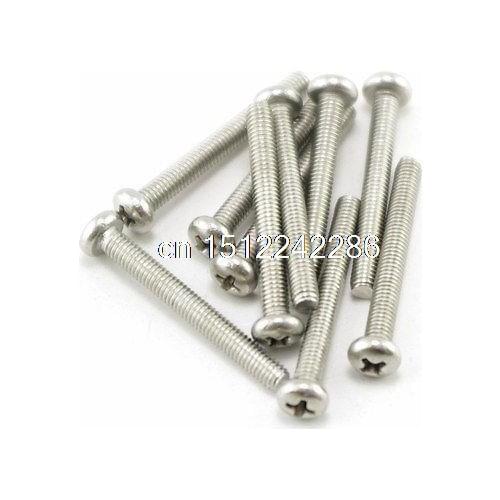 50 Metric M3 35mm Stainless steel Cross Recessed Pan Head Screws