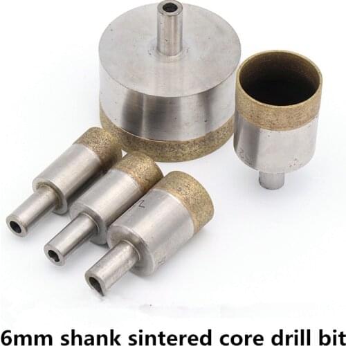 6mm shank Sintered Diamond Coated Core Drill Bit Hole for stone ceramics glass drilling