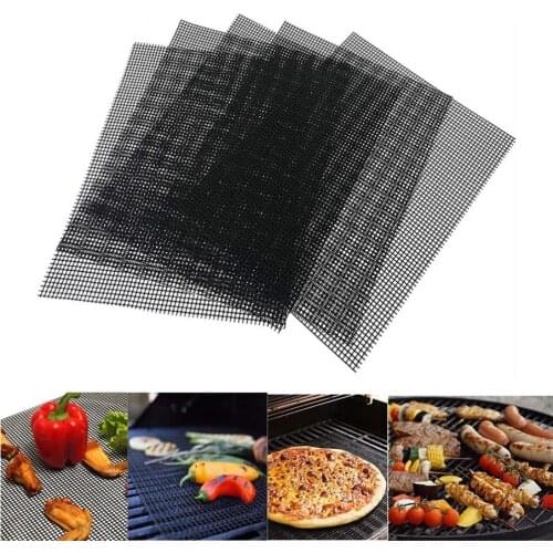 Non Stick BBQ Grill Mesh Mat Reusable Cooking Grilling Sheet Liner Barbecue Mat Kitchen Baking Mat BBQ Accessoires