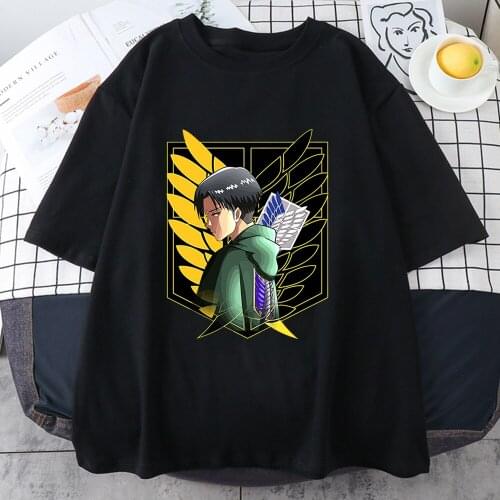 Attack On Titan Anime Print Womens Tshirt Style Vintage T-Shirt Fashion Oversized T-Shirts Simplicity Crewneck Women Tee Shirt