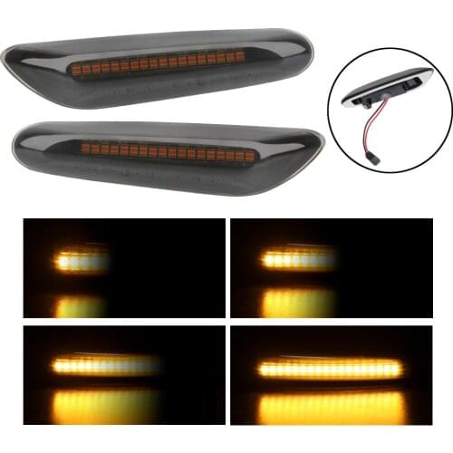 Car Indicator Turn Signal Lights Error Free Flowing Water Dynamic LED Side Marker Light For BMW E90 E91 E92 E93 E60 E87 E82 E61