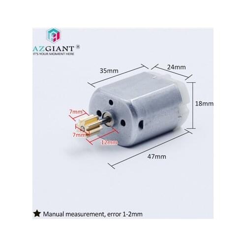 AZGIANT 8 teeth diameter 7mm long axis for FC280 car door lock motor review mirror motor, car steer motor, lock actuator motor