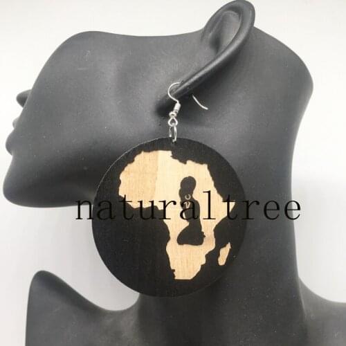 Free shipping!! African Praying Wooden Earrings
