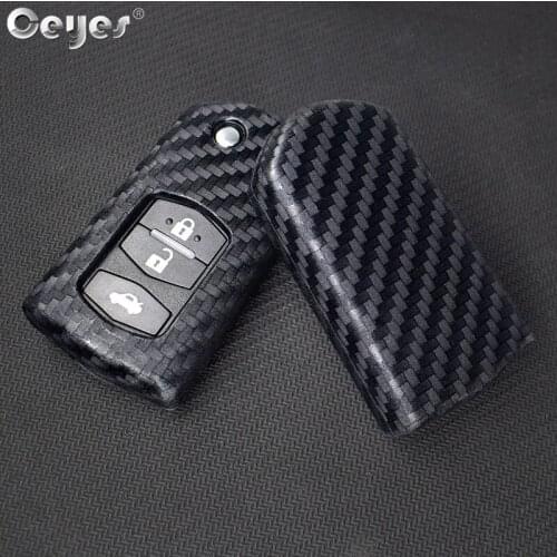 Ceyes Car Styling For Mazda 2 3 5 6 8 Atenza CX5 CX-7 CX-9 MX-5 Car Smart Fold Key Covers Shell Auto Key Cover Stickers Case