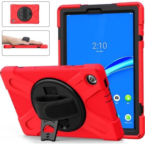 Case For Lenovo M10 Plus Rotating Hand strap Stand Cover For Lenovo Tab M10 FHD Plus TB-X606F/X Kids Safe Shockproof Armor cover
