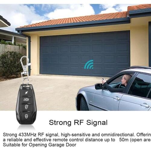 EV1527 Learning Code Wireless 433Mhz Remote Control Switch Key RF Transmitter for Garage Door Opener Rolling Gate Lamp Lights