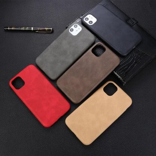 Classical Leather PC Case For iPhone 12 Pro Max Retro Cover For iPhone 11 Pro Max XR Xs Max 7 8 Plus Shell Funda