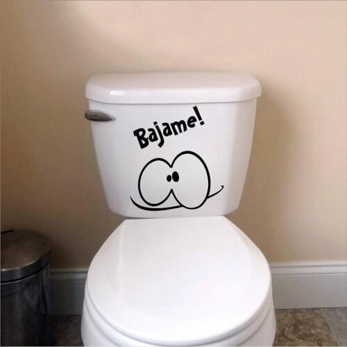 Creative Funny Toilet Seat Decals Bathroom Decor Spanish Toilet Seat Stickers Wall Mural Art Decoration Waterproof Poster