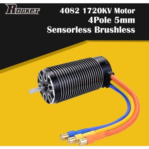 Hot Rocket 4082 1720KV 4Pole 5mm Sensorless Brushless Motor for 1/8 RC Drift Racing Monster Truck Off Road Car