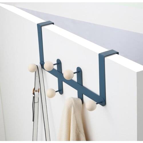 Metal Door Back Hook Free Perforation Wall Hanging Rack Clothes Coat Storage Racks