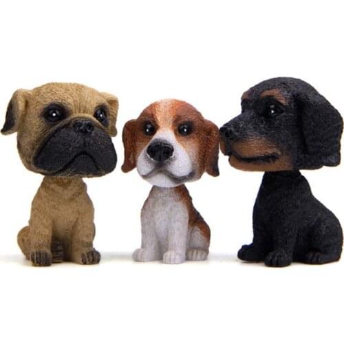 Korean Cute Corgi Bulldog Model Figures Doll Shiba Inu Animals Figurines Toys Action Figures Car Home Decor Children Gift