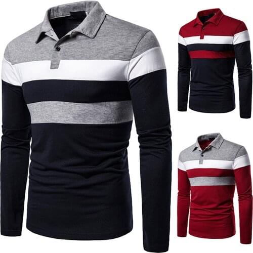 Men’s Long Sleeve Shirt Casual Loose Print Shirt For Men Slim Fit Shirts Contrast Color Patchwork T-shirts Cotton Tops 2021