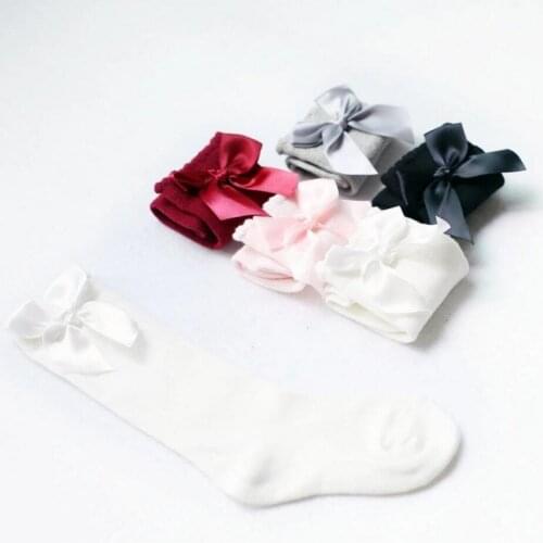 Soft Cotton Children Socks Casual toddler baby Boys Girls bow-knot Socks Kawaii Kids Knee Socks Valentines Gift For Your Baby
