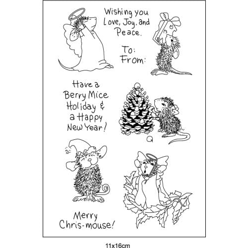 Mouse stamp Clear Stamp for Scrapbooking Transparent Silicone Rubber DIY Photo Album Decor A42